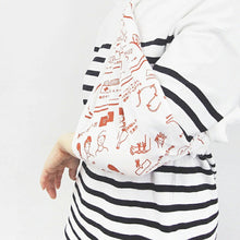 Load image into Gallery viewer, Tenugui Izumi Kobai Knowledge Tenugui Disaster Prevention Knowledge White Approx. 34 x 90cm
