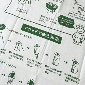 Tenugui Izumi Kobai Knowledge Tenugui Camping White Approx. 34 x 90cm