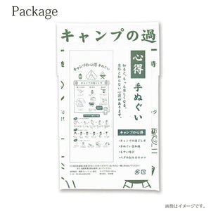 Tenugui Izumi Kobai Knowledge Tenugui Camping White Approx. 34 x 90cm