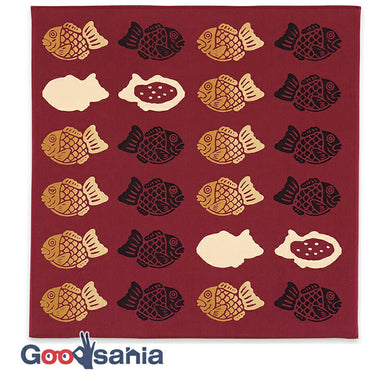 Handkerchief kenema Chudyed Handkerchief Taiyaki Brown Approx. 44 x 44 cm