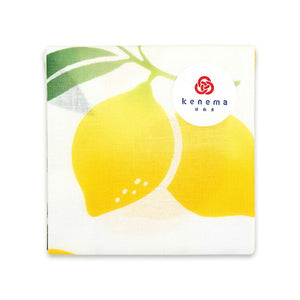 Handkerchief kenema dyed handkerchief lemon white approx. 44 x 44 cm