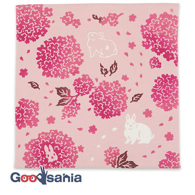 Handkerchief kenema dyed handkerchief Marizakura and rabbit pink approx. 44 x 44 cm