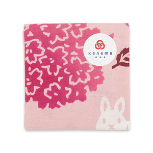Handkerchief kenema dyed handkerchief Marizakura and rabbit pink approx. 44 x 44 cm
