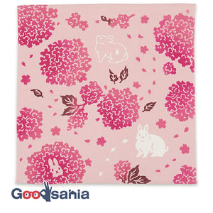 Handkerchief kenema dyed handkerchief Marizakura and rabbit pink approx. 44 x 44 cm