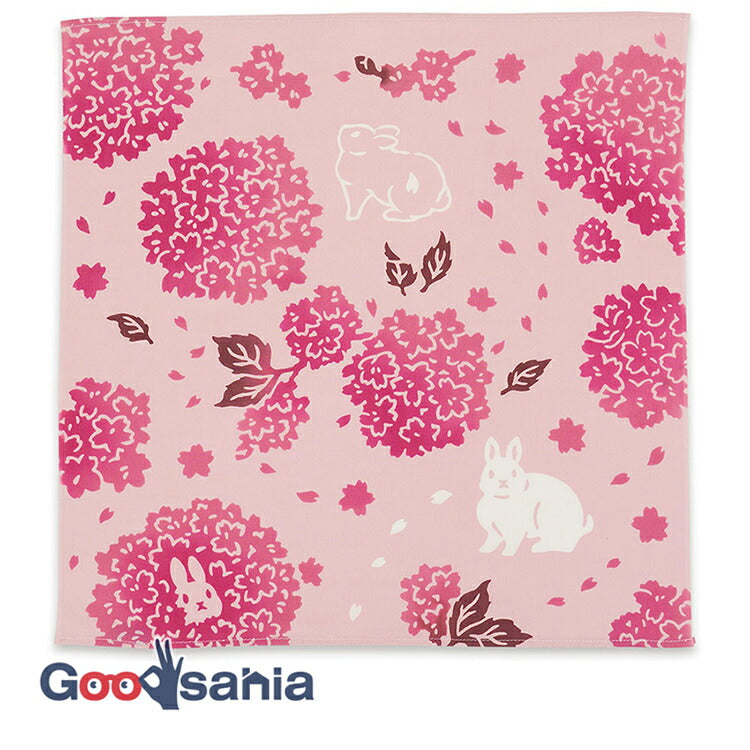 Handkerchief kenema dyed handkerchief Marizakura and rabbit pink approx. 44 x 44 cm