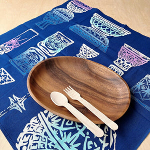 Handkerchief kenema dyed handkerchief Kiriko glass approx. 44 x 44 cm