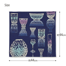 Cargar imagen en el visor de la galería, Handkerchief kenema dyed handkerchief Kiriko glass approx. 44 x 44 cm
