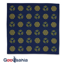 Cargar imagen en el visor de la galería, Furoshiki Wife&#39;s Small Furoshiki Mimosa Navy Approx. 50 x 50cm

