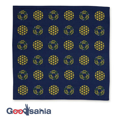 Furoshiki Wife's Small Furoshiki Mimosa Navy Approx. 50 x 50cm