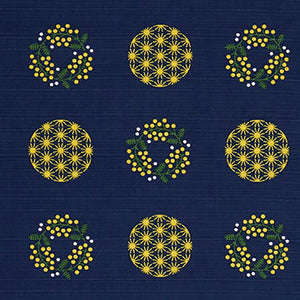 Furoshiki Wife's Small Furoshiki Mimosa Navy Approx. 50 x 50cm