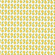 Load image into Gallery viewer, Tenugui Izumi Kobai Small Pattern Tenugui Sunflower White Approx. 33 x 90cm
