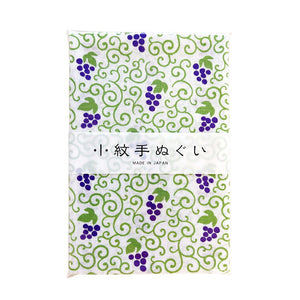 Tenugui Izumi Kobai Komon Tenugui Grape White Approx. 33 x 90cm