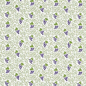 Tenugui Izumi Kobai Komon Tenugui Grape White Approx. 33 x 90cm