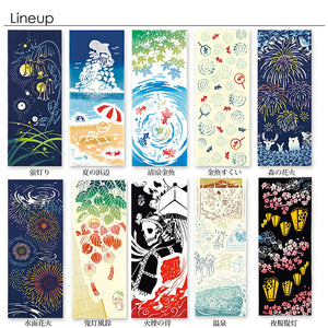 Tenugui Chudyed Tenugui Kenema Cherry Blossom Picture Book Pink Approx. 35 x 90cm