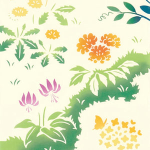 Tenugui Chudyed Tenugui Kenema Spring Promenade Beige Approx. 35 x 90cm