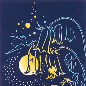 Tenugui Chudyed Tenugui Kenema Firefly Light Navy Approx. 35 x 90cm