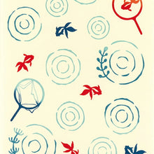 Load image into Gallery viewer, Tenugui dyed tenugui kenema goldfish scoop beige approx. 35 x 90 cm
