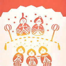 Muat gambar ke penampil Galeri, Tenugui kenema dyed tenugui Yurufuwa Hinamatsuri approx. 35cm x 90cm
