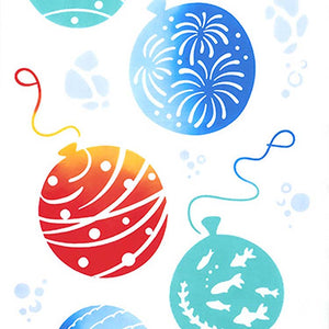 Tenugui kenema dyed tenugui water balloon white approx. 35 x 90 cm