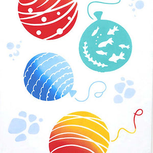Tenugui kenema dyed tenugui water balloon white approx. 35 x 90 cm