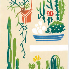 Muat gambar ke penampil Galeri, Kenema Tenugui Tenugui Cactus Hide and Seek Beige Approx. 35 x 90cm
