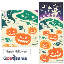 Muat gambar ke penampil Galeri, Tenugui kenema Dyed Tenugui Happy Halloween Beige Approx. 35 x 90cm
