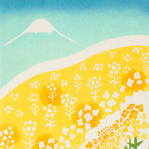 Tenugui Kenema Dyed Tenugui Rapeseed Journey Yellow Approx. 35 x 90cm