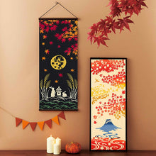 Load image into Gallery viewer, Tenugui kenema dyed tenugui Fujimi autumn leaves approx. 35 x 90 cm
