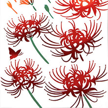 Load image into Gallery viewer, Tenugui kenema dyed tenugui evening glow red spider lily approx. 35 x 90 cm
