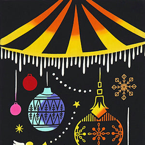 Tenugui kenema dyed tenugui Marry Christmas go round approx. 35 x 90cm