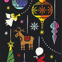 Load image into Gallery viewer, Tenugui kenema dyed tenugui Marry Christmas go round approx. 35 x 90cm
