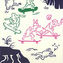Load image into Gallery viewer, Tenugui kenema dyed tenugui Chojugiga skateboard approx. 33 x 90cm
