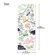 Load image into Gallery viewer, Tenugui kenema dyed tenugui Chojugiga skateboard approx. 33 x 90cm
