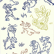 Load image into Gallery viewer, Tenugui kenema dyed tenugui Chojugiga break dance approx. 33 x 90 cm
