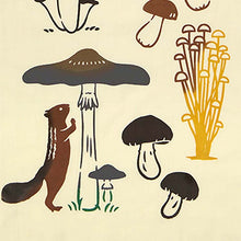 将图片加载到图库查看器，Miyamoto Tenugui JIKANSTYLE Chusen-dyed Tenugui "Mushroom Forest" approx. 35 x 90 cm, Made in Japan 50323 (Tenugui, Japanese goods, Japanese pattern, traditional craft, dyeing, Chusen dyeing, 100% cotton, cotton cloth, towel, handkerchief, dishcloth)
