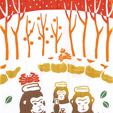 Laden Sie das Bild in den Galerie-Viewer, Miyamoto Tenugui JIKANSTYLE Chusen-dyed Tenugui (Japanese hand towel) - Monkey, Crab, Hot Spring - Approx. 35 x 90 cm - Made in Japan - 50326 (Tenugui, Japanese goods, Japanese pattern, traditional craft, dyeing, Chusen dyeing, cotton, 100% cotton, cloth, towel, handkerchief, dishcloth)
