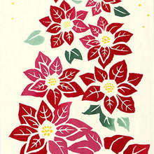 Load image into Gallery viewer, Miyamoto Tenugui JIKANSTYLE Chusen-dyed Tenugui Poinsettia Tree Approx. 35 x 90 cm Made in Japan 50328 (Tenugui, Japanese goods, Japanese pattern, traditional craft, dyeing, Chusen dyeing, 100% cotton, cotton cloth, towel, handkerchief, dishcloth)
