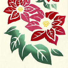 Load image into Gallery viewer, Miyamoto Tenugui JIKANSTYLE Chusen-dyed Tenugui Poinsettia Tree Approx. 35 x 90 cm Made in Japan 50328 (Tenugui, Japanese goods, Japanese pattern, traditional craft, dyeing, Chusen dyeing, 100% cotton, cotton cloth, towel, handkerchief, dishcloth)

