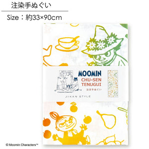 Tenugui Chudyed Tenugui Moomin Food Orange Approx. 33 x 90cm