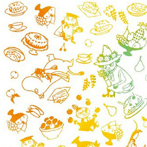 Tenugui Chudyed Tenugui Moomin Food Orange Approx. 33 x 90cm