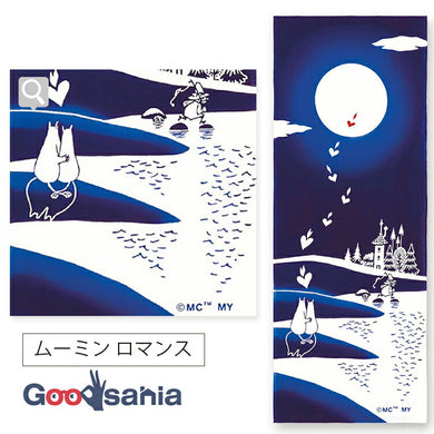 Tenugui Chudyed Tenugui Moomin Romance Navy Approx. 33 x 90cm