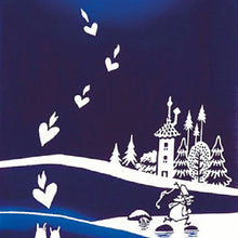 Cargar imagen en el visor de la galería, Tenugui Chudyed Tenugui Moomin Romance Navy Approx. 33 x 90cm
