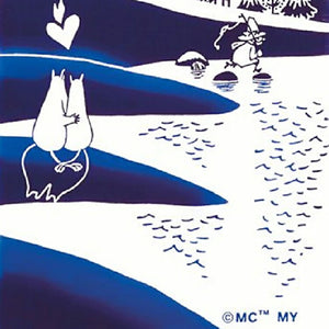 Tenugui Chudyed Tenugui Moomin Romance Navy Approx. 33 x 90cm