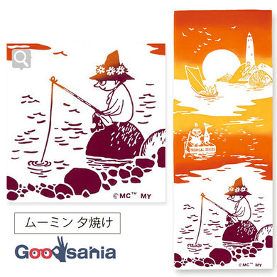 Moomin Tenugui Tenugui Sunset Orange Approx. 33 x 90cm