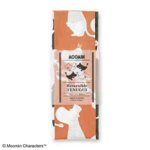 Tenugui Moomin Reversible Tenugui Moominpappa & Moominmama Orange x Gray Approx. 33 x 90cm
