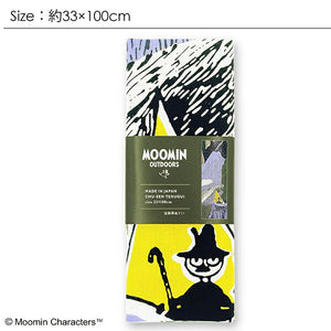 Tenugui Chudyed Tenugui Moomin Outdoors Tent Yellow Approx. 33 x 100cm
