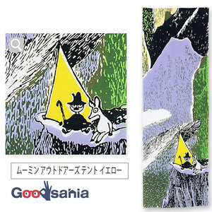 Tenugui Chudyed Tenugui Moomin Outdoors Tent Yellow Approx. 33 x 100cm