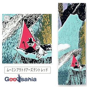Tenugui Chudyed Tenugui Moomin Outdoors Tent Red Approx. 33 x 100cm