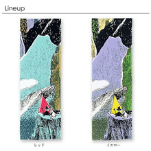 Laden Sie das Bild in den Galerie-Viewer, Tenugui Chudyed Tenugui Moomin Outdoors Tent Red Approx. 33 x 100cm
