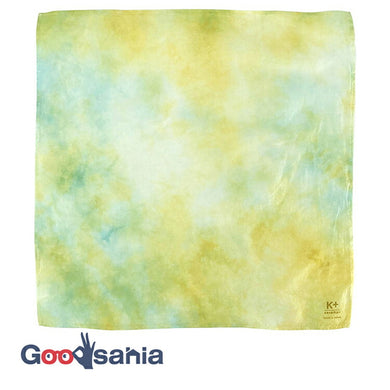 Handkerchief kenema+ tube-dyed handkerchief gold x aqua green approx. 45 x 45 cm